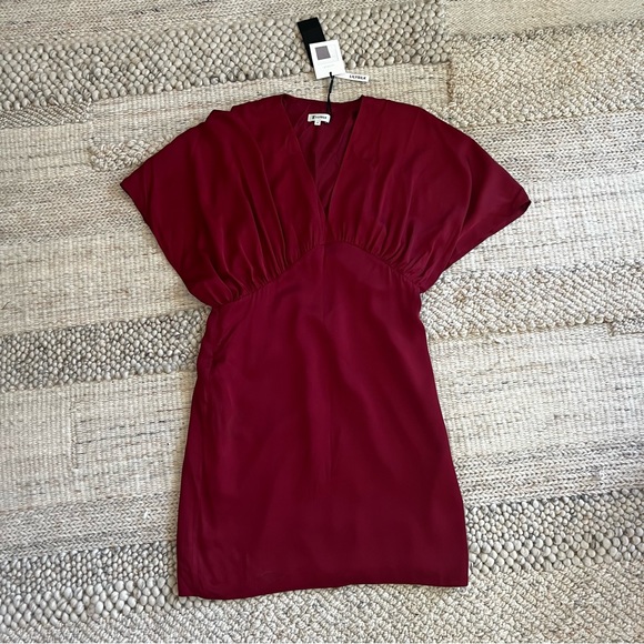 Lilysilk Burgundy Mini Dress - Picture 2 of 6